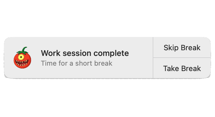 Small notification example